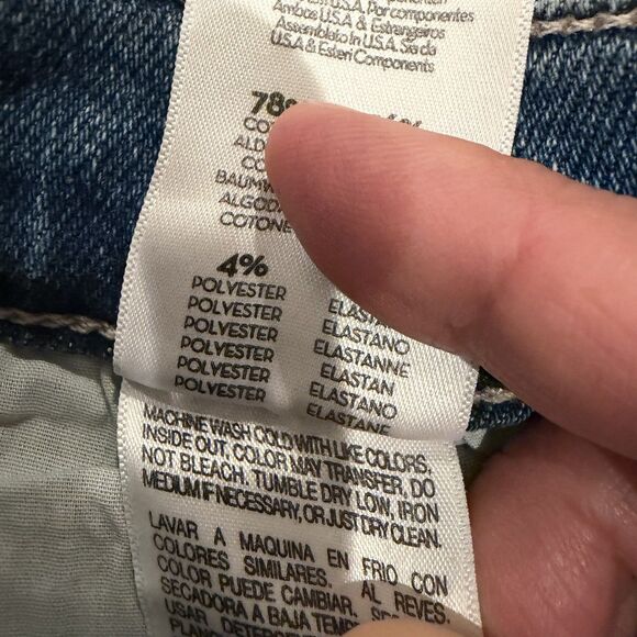 NWT MOTHER Midrise Dazzler Ankle Fray Riding The Cliffside Jeans Denim Women 26 - Picture 12 of 12